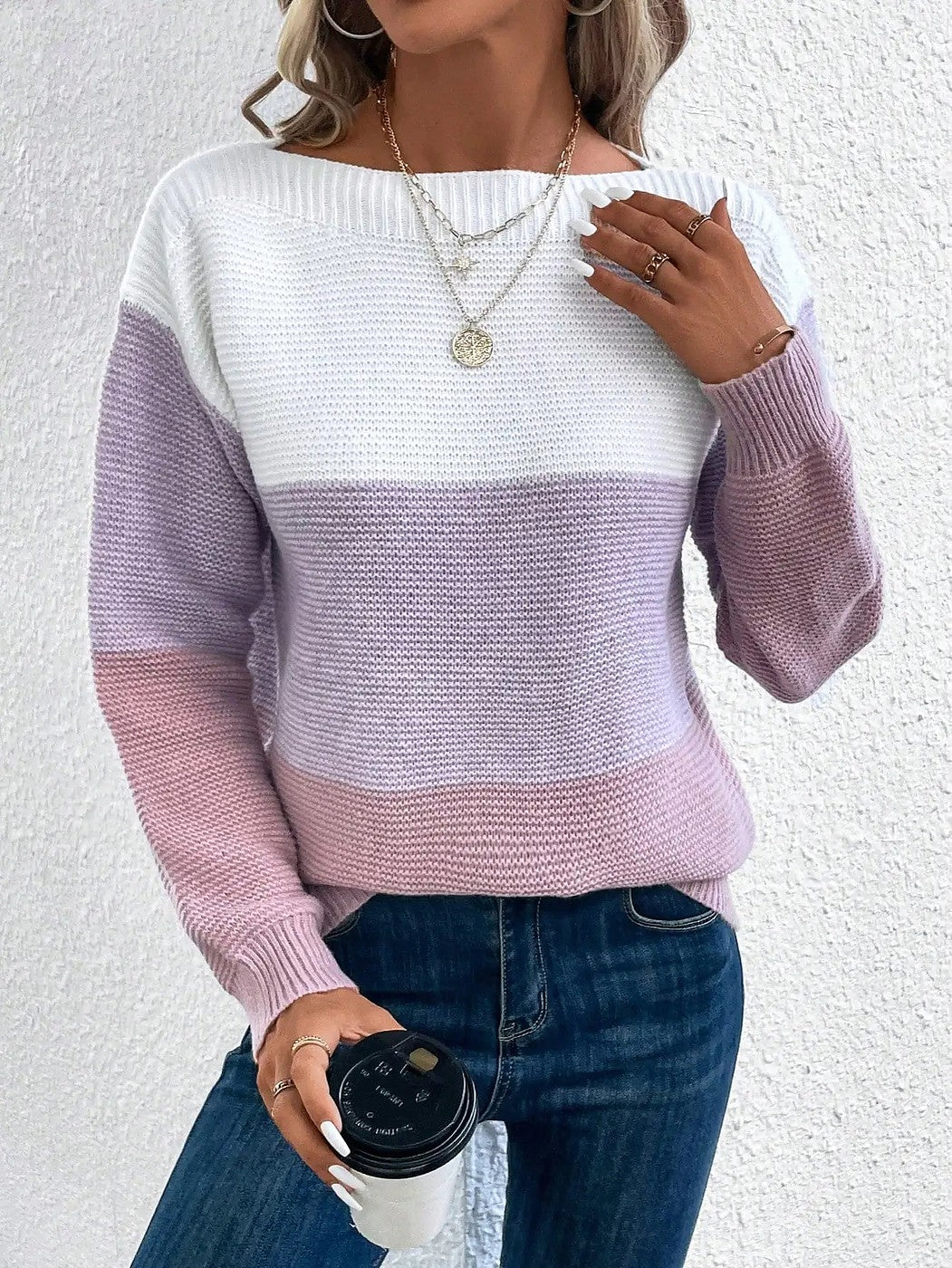 Women's Bardot Neck Stripe Jumper