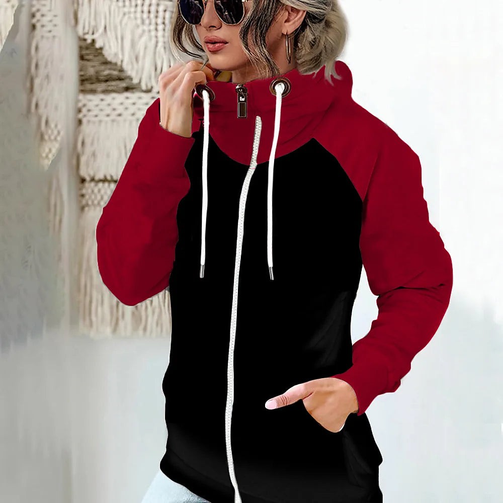 Women's Easy Wear Full Zip Hooded Sweatshirt