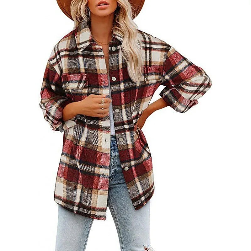 Women's Check Shirt Jacket