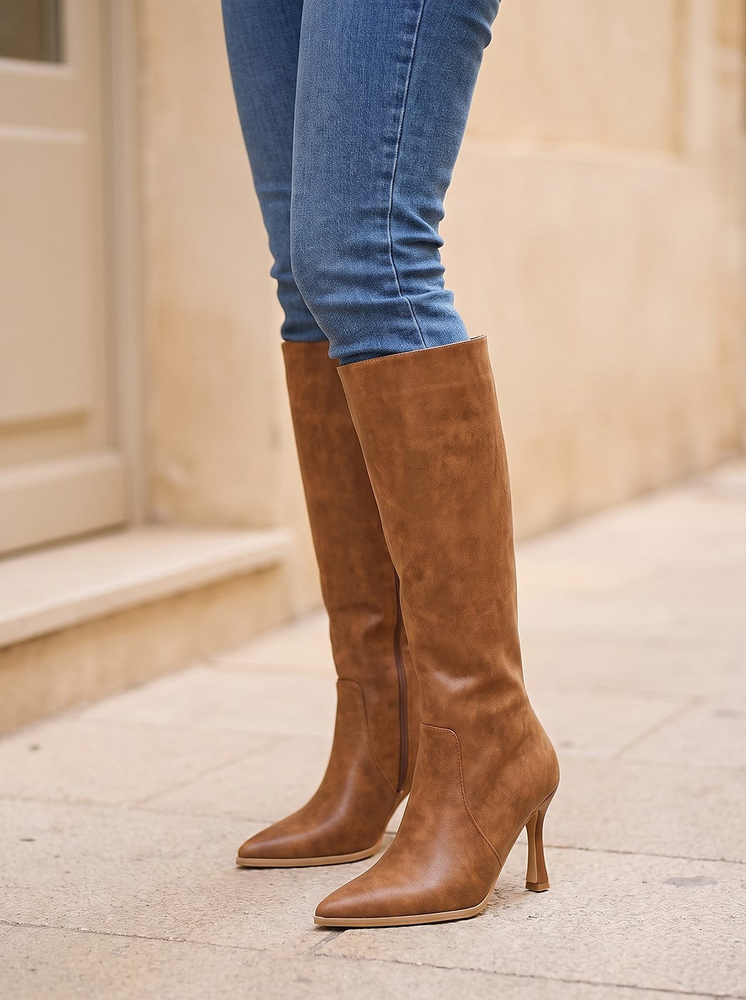 Women's Flared Heel Tall Boots