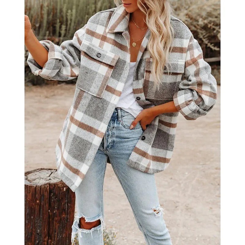 Women's Check Shirt Jacket