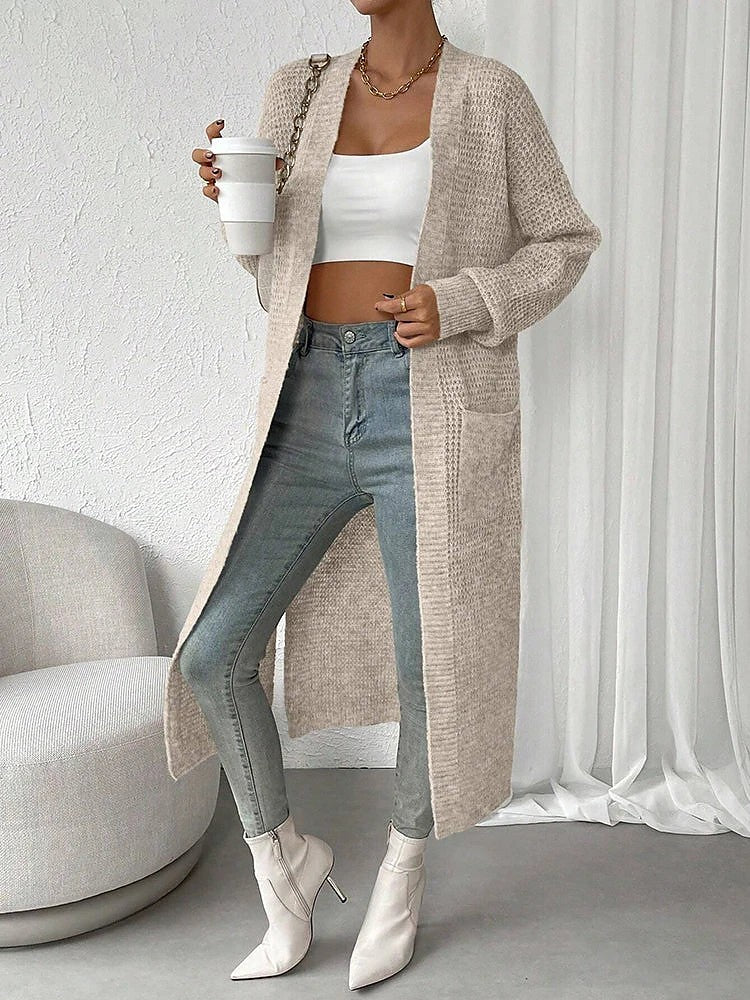 Women's Longline Open Front Cardigan