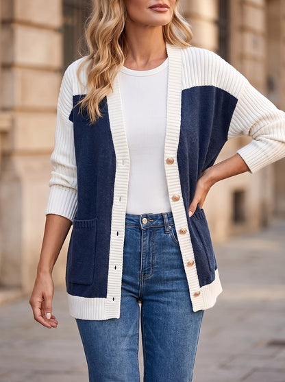 Women's Longline Patch Pocket Knit Cardigan
