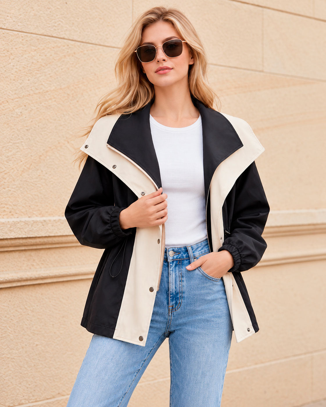 Women's Shawl Collar Shell Jacket