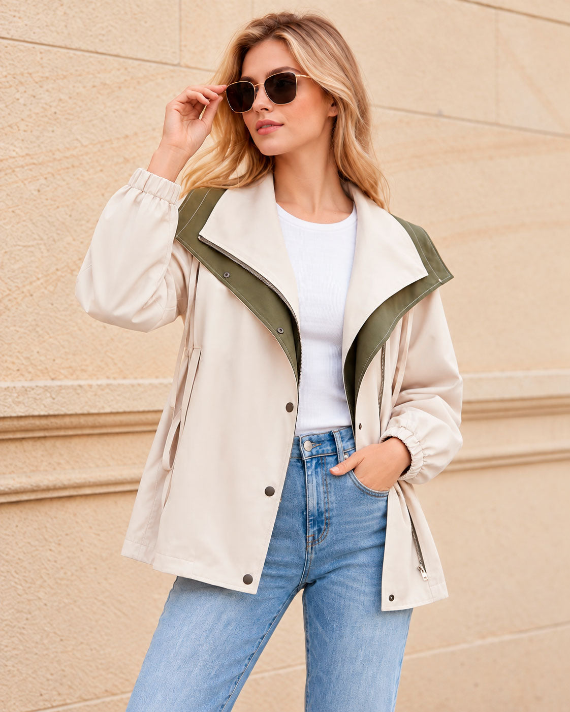 Women's Shawl Collar Shell Jacket