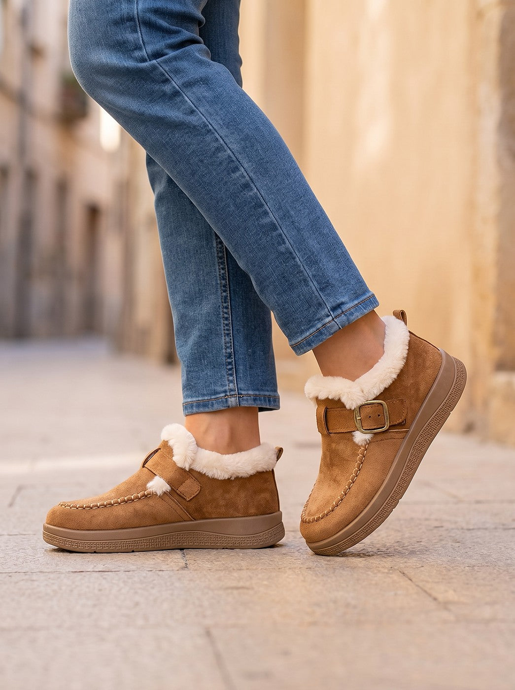 Women's Faux Fur Trim Ankle Boots
