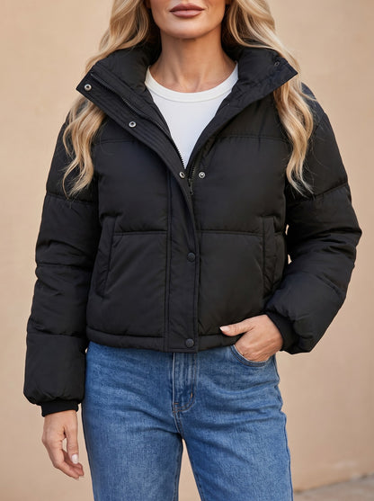 Women's Cropped Hooded Puffer Coat