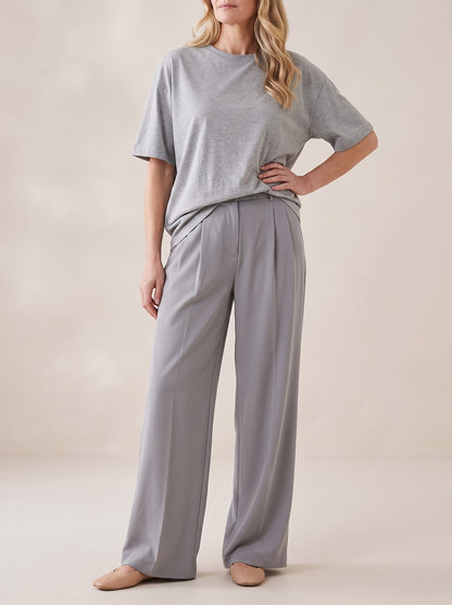Women's Relaxed Tee and Pleated Trouser Co-ord