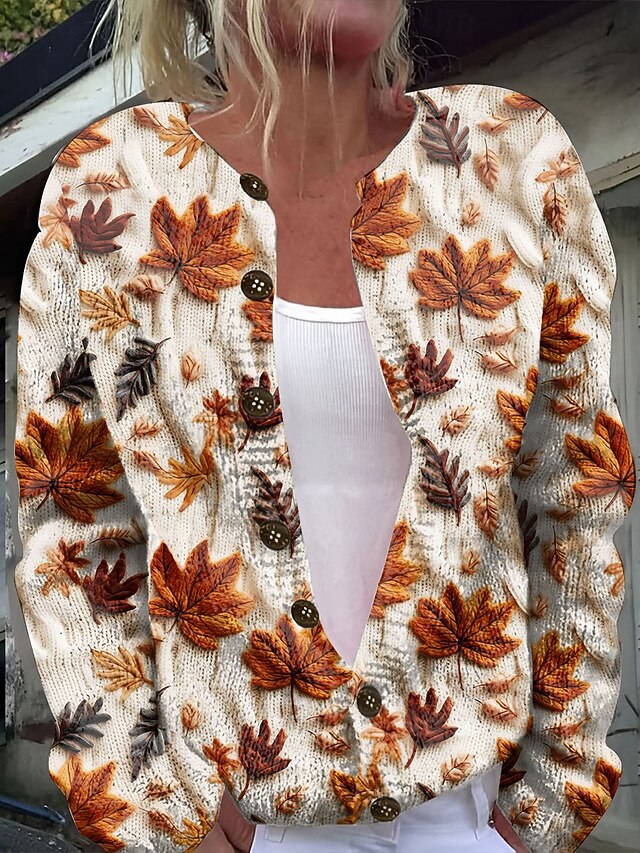 Women's Textured Flower Knit Cardigan