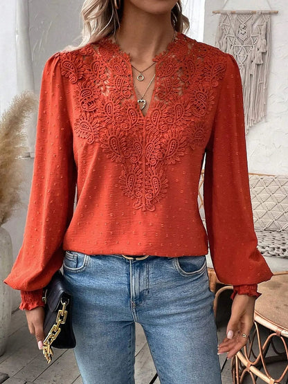 Women's Guipure Lace Blouse Top