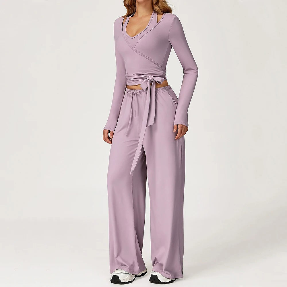 Women's Easy Wear Wrap Top Wide Set