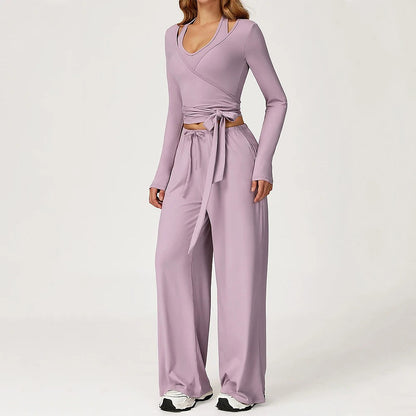 Women's Easy Wear Wrap Top Wide Set
