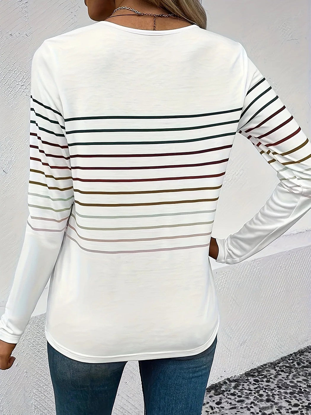 Women's Fine Stripe Jersey Top