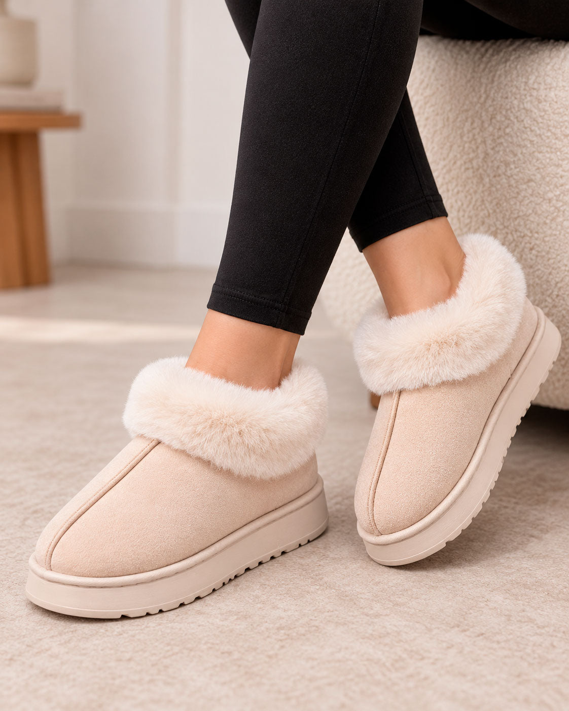 Women's Warm Cuff Bootie Slippers