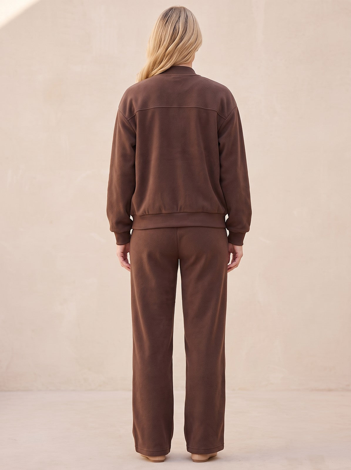 Women's Bomber Jacket Tracksuit Wide Leg Trousers