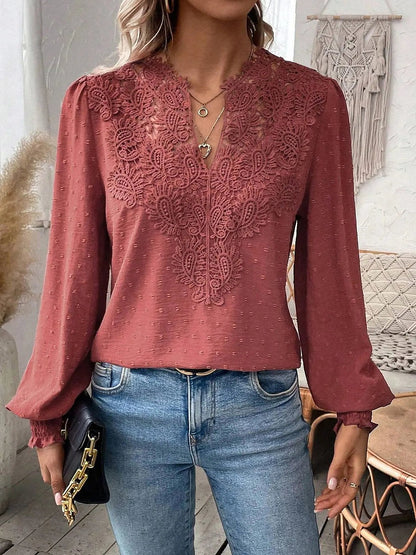 Women's Guipure Lace Blouse Top