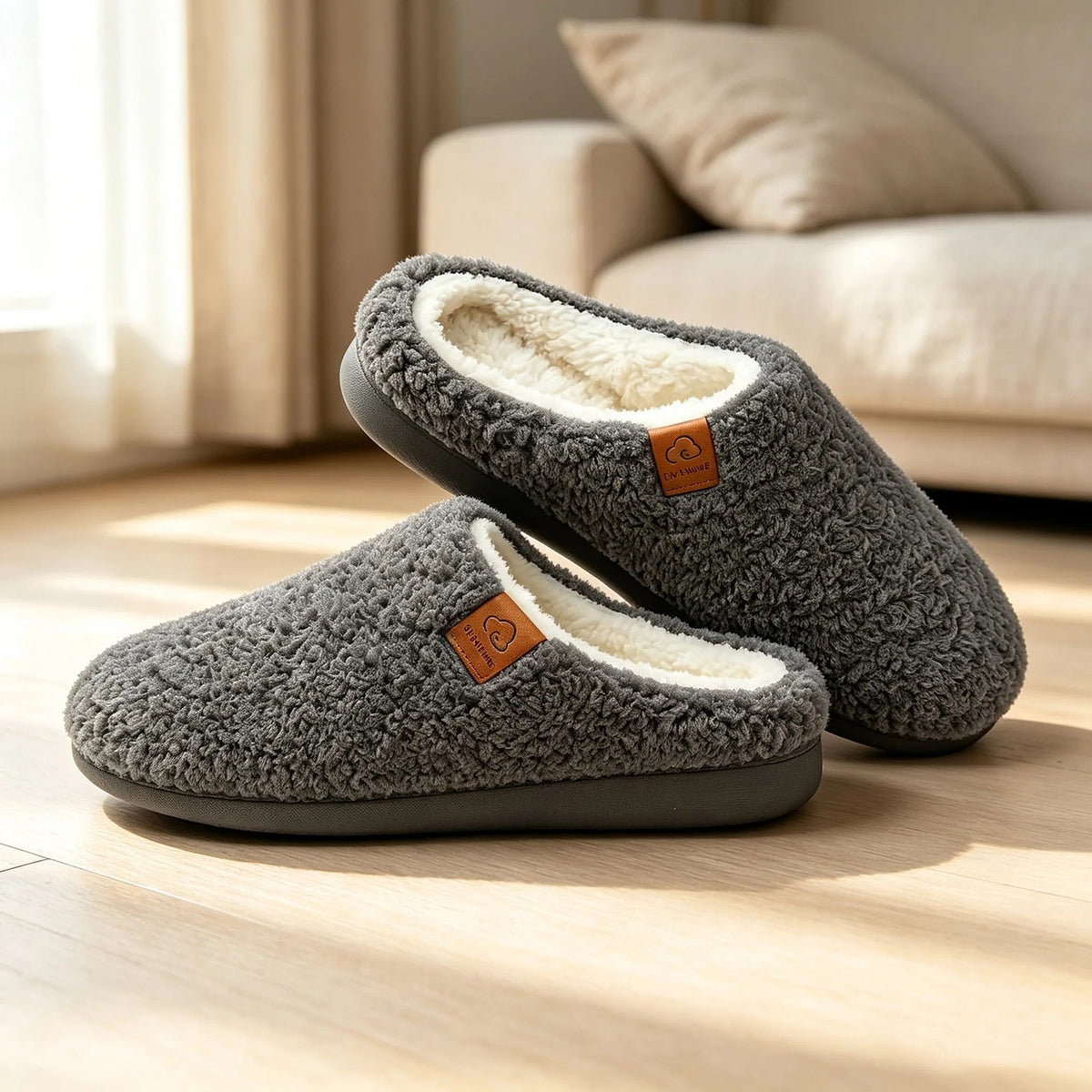Women's Cushioned Fluffy Mule Slippers