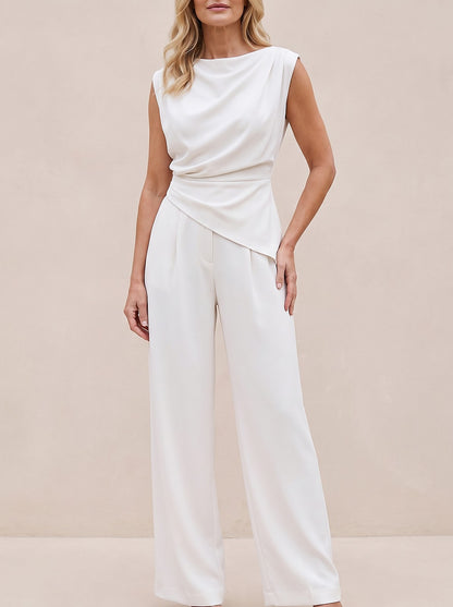 Women's Sleeveless Cowl Top and Trouser Set
