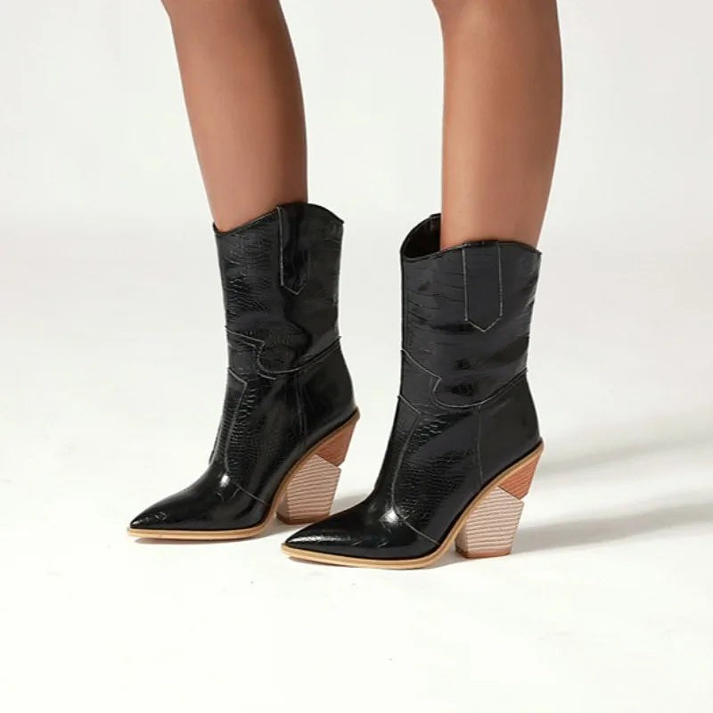 Women's Slip On Cowboy Boots