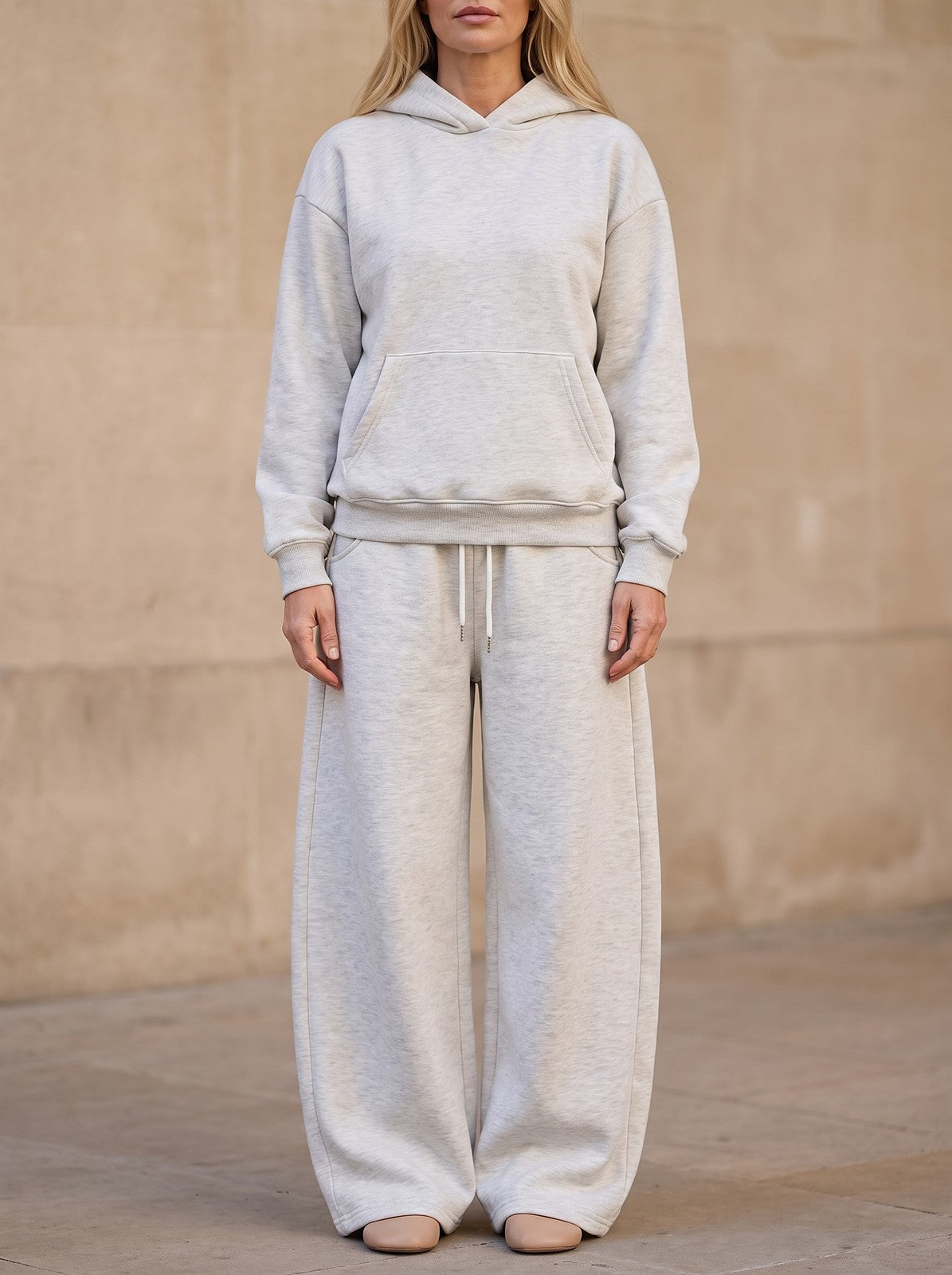 Women's Hoodie and Wide Leg Trousers Set