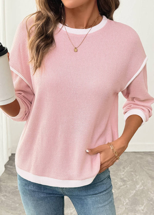Women's Winter Patchwork Panel Sweatshirt