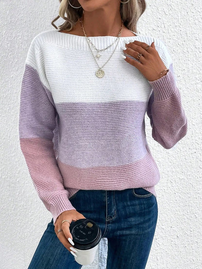 Women's Bardot Neck Stripe Jumper