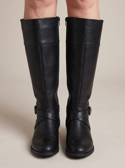 Women's Round Toe Tall Riding Boots