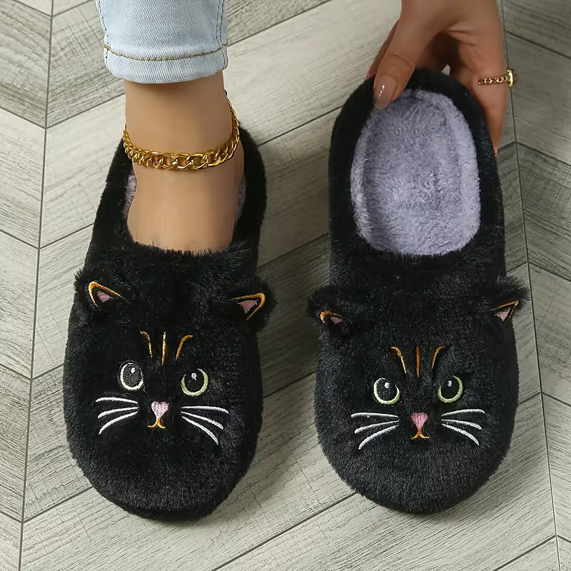 Women's Novelty Cat Slippers Soft Sole