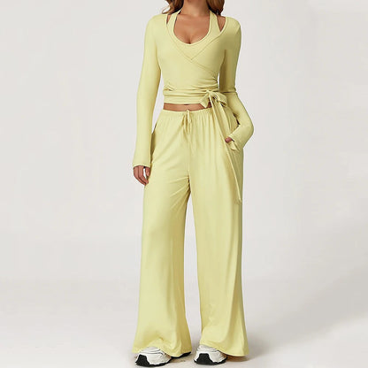 Women's Easy Wear Wrap Top Wide Set