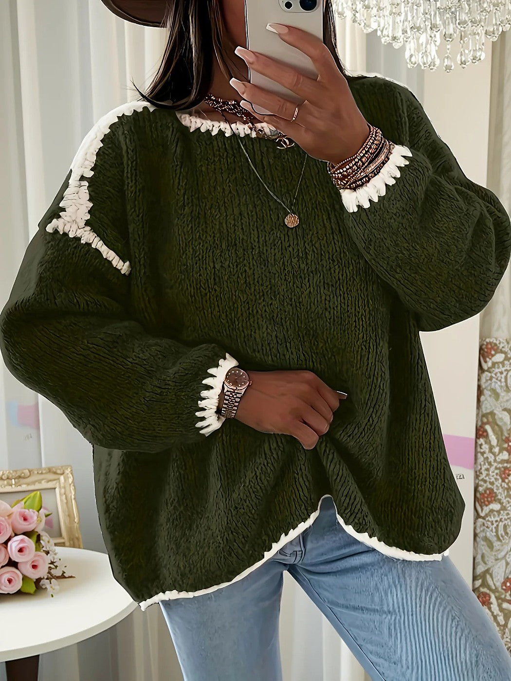 Women's Cosy Oversized Crew Neck Jumper