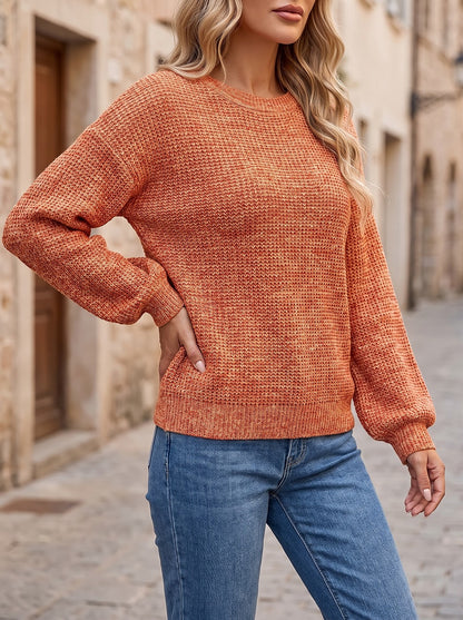 Women's Cosy Waffle Round Neck Jumper
