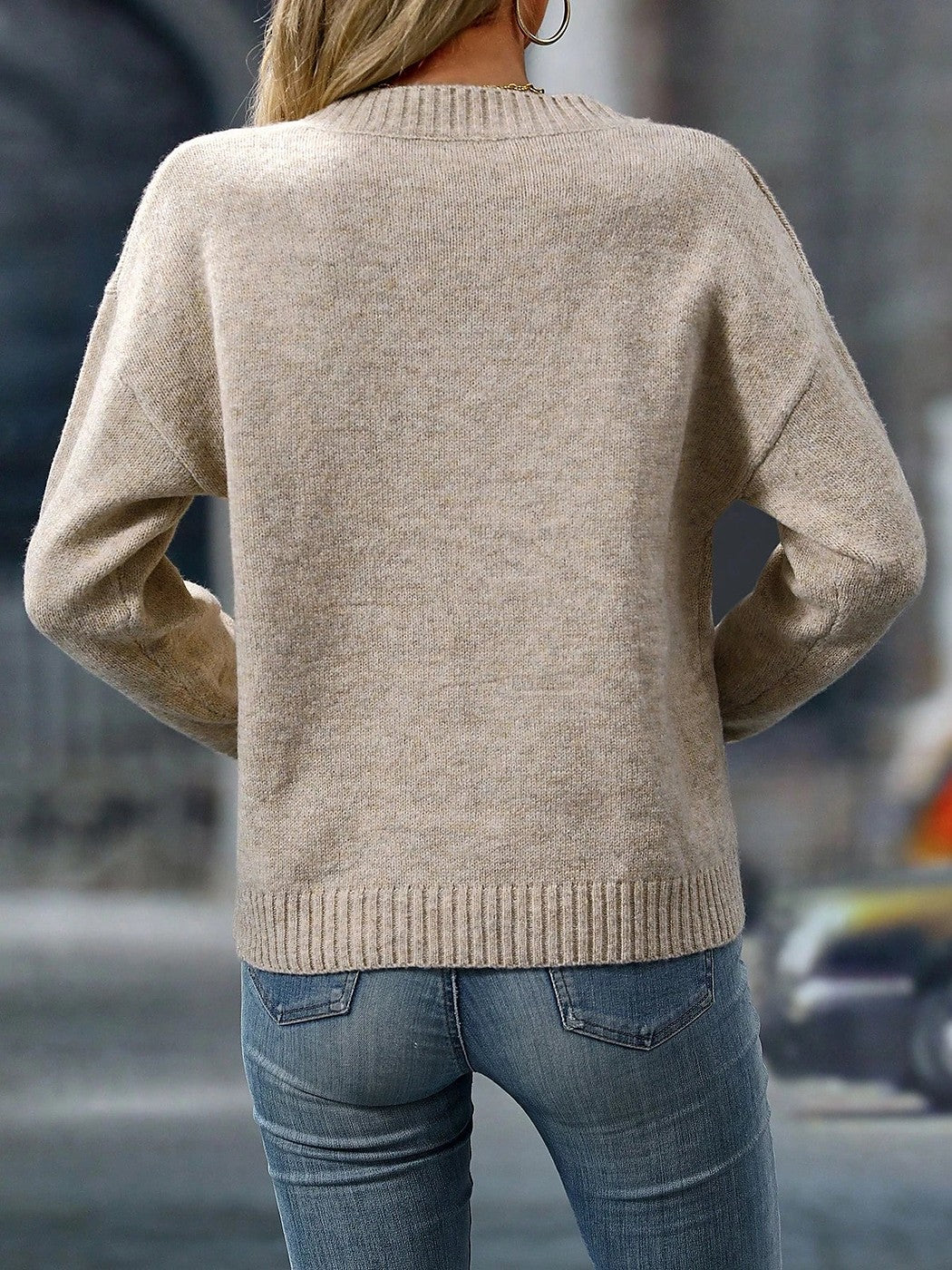 Women's Easy Wear Classic V Neck Jumper