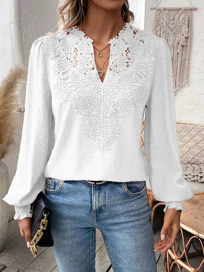 Women's Guipure Lace Blouse Top