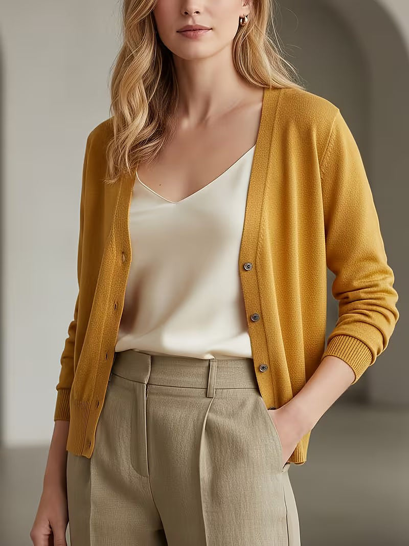 Women's Autumn V Neck Knit Cardigan