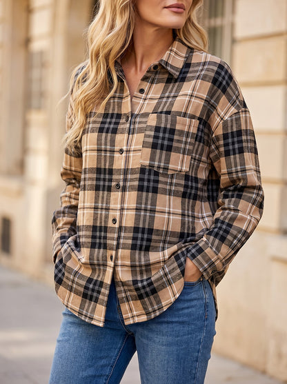 Women's Checked Brushed Cotton Shirt