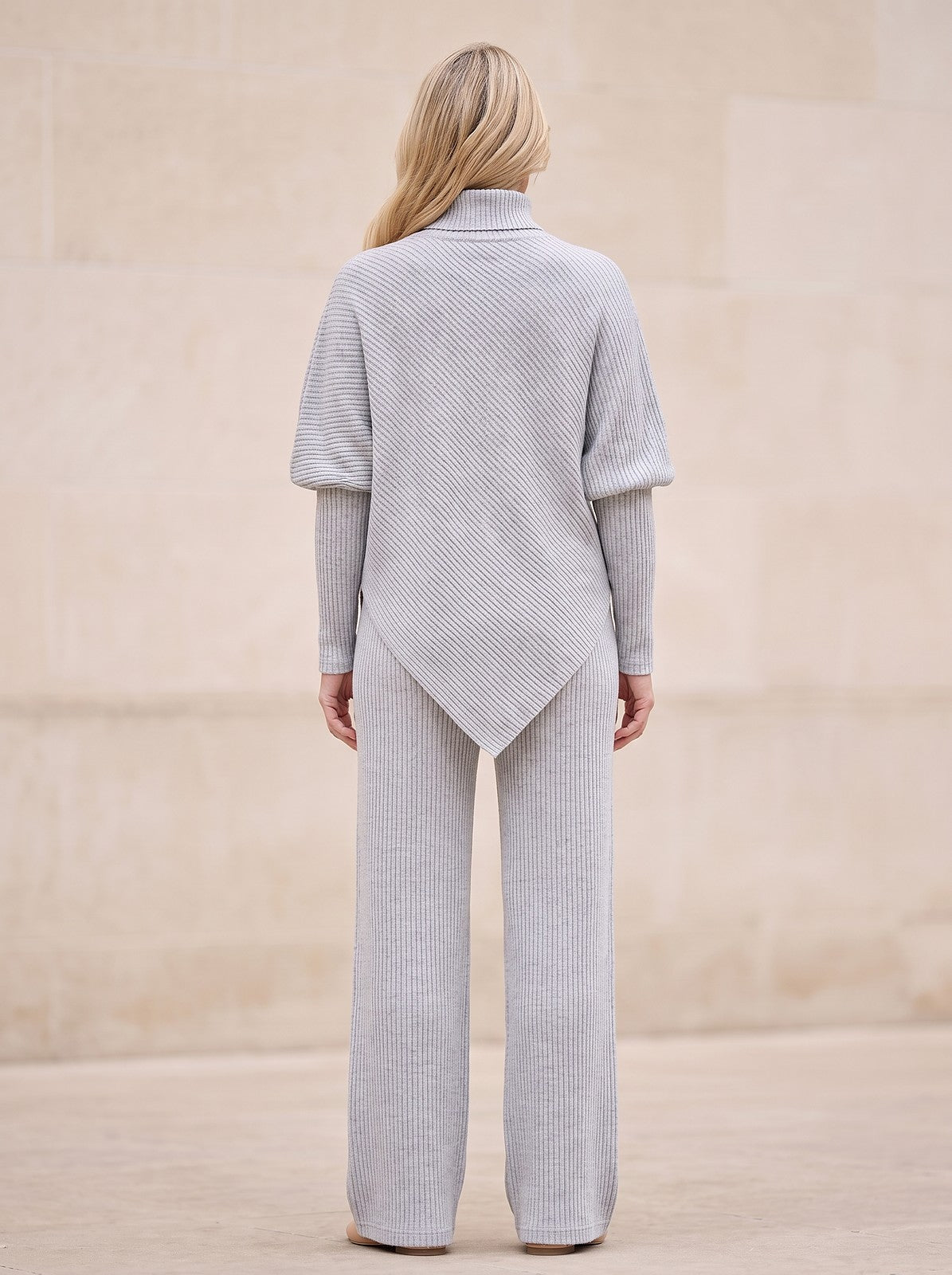 Women's Ribbed Roll Neck Co-ord Set