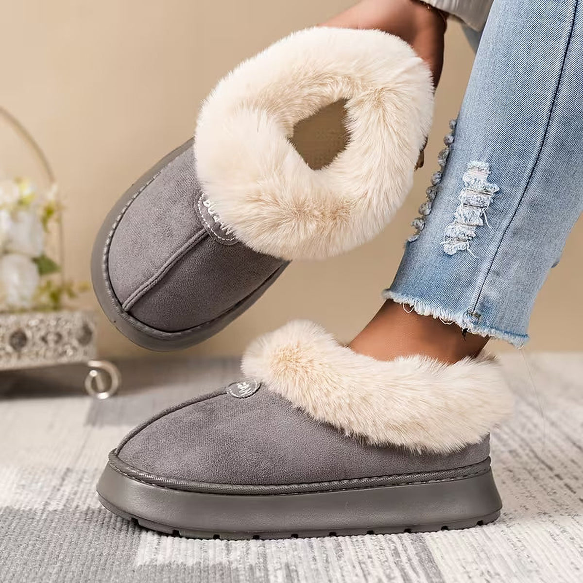 Women's Winter Platform Slipper Boots