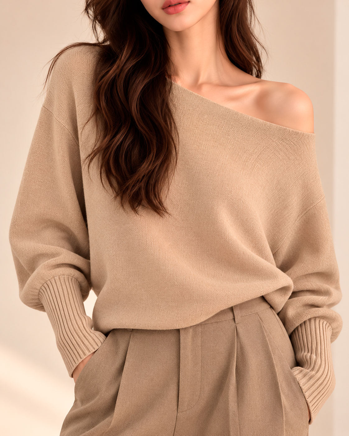 Women's Batwing Sleeve Boat Neck Jumper