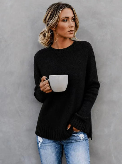 Women's Soft Knit Split Hem Jumper
