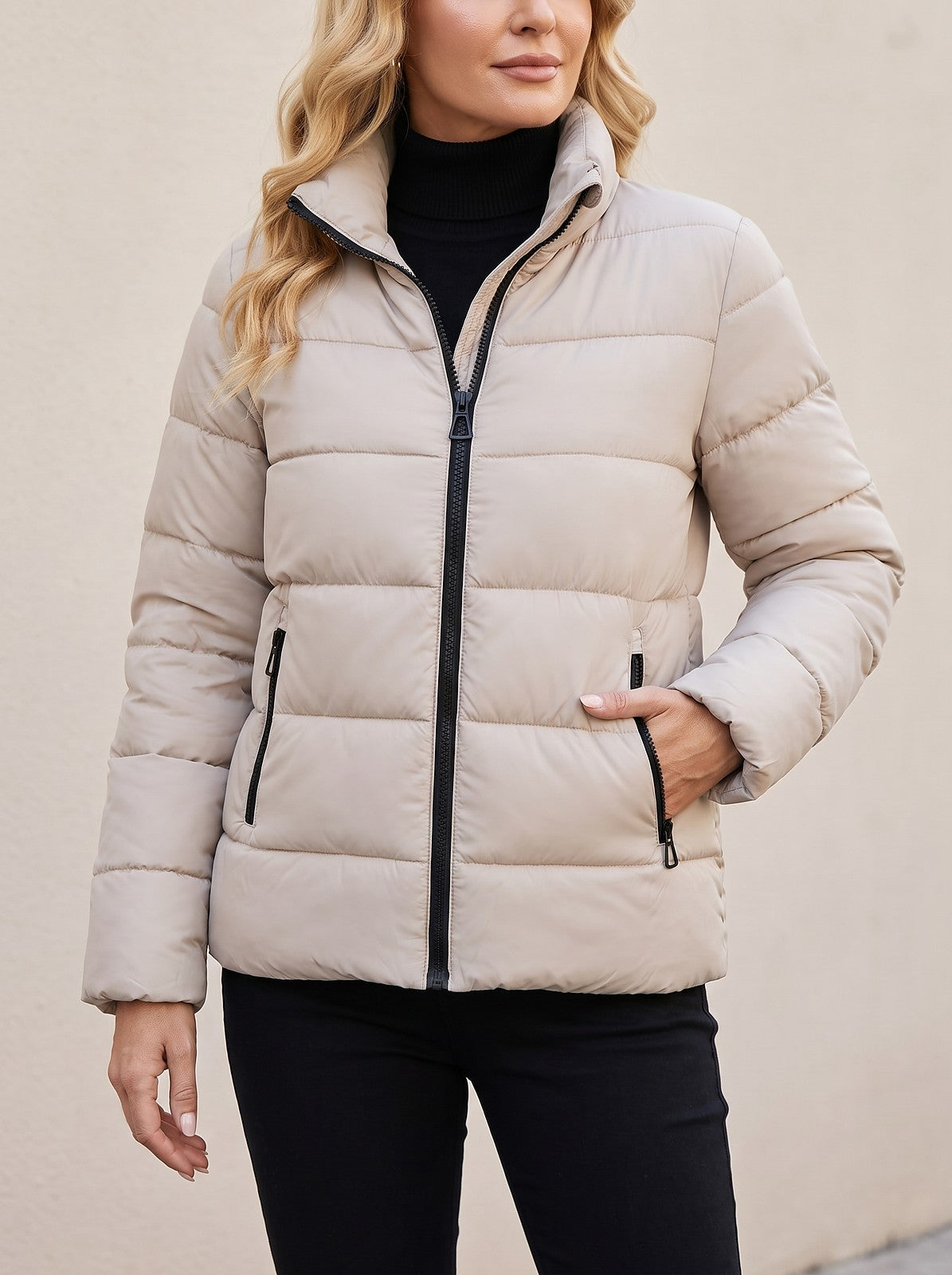 Women's Funnel Neck Puffer Jacket