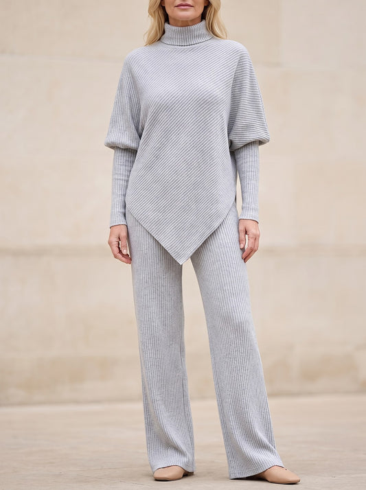 Women's Ribbed Roll Neck Co-ord Set