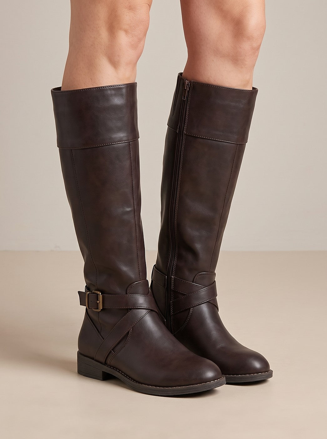 Women's Round Toe Tall Riding Boots