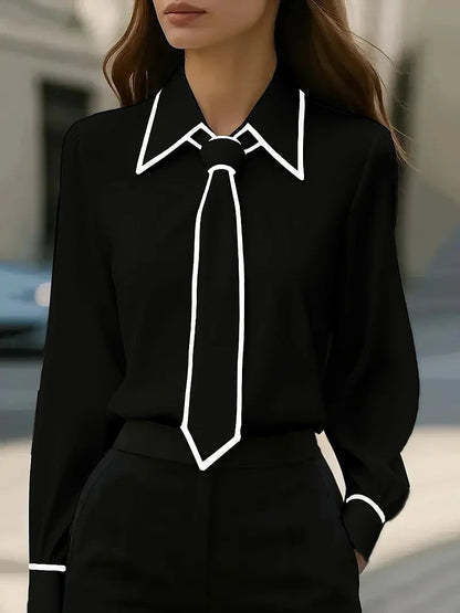 Women's Tie Detail Shirt Blouse