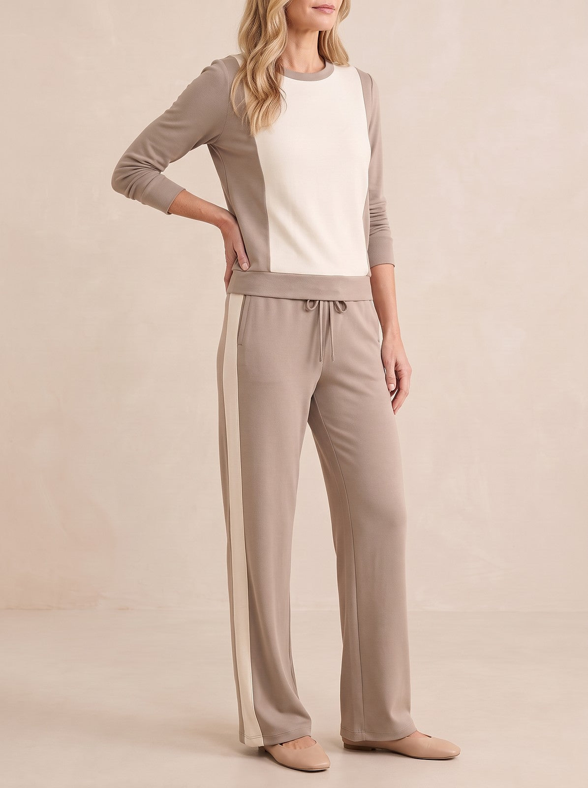 Women's Colour Block Loungewear Set
