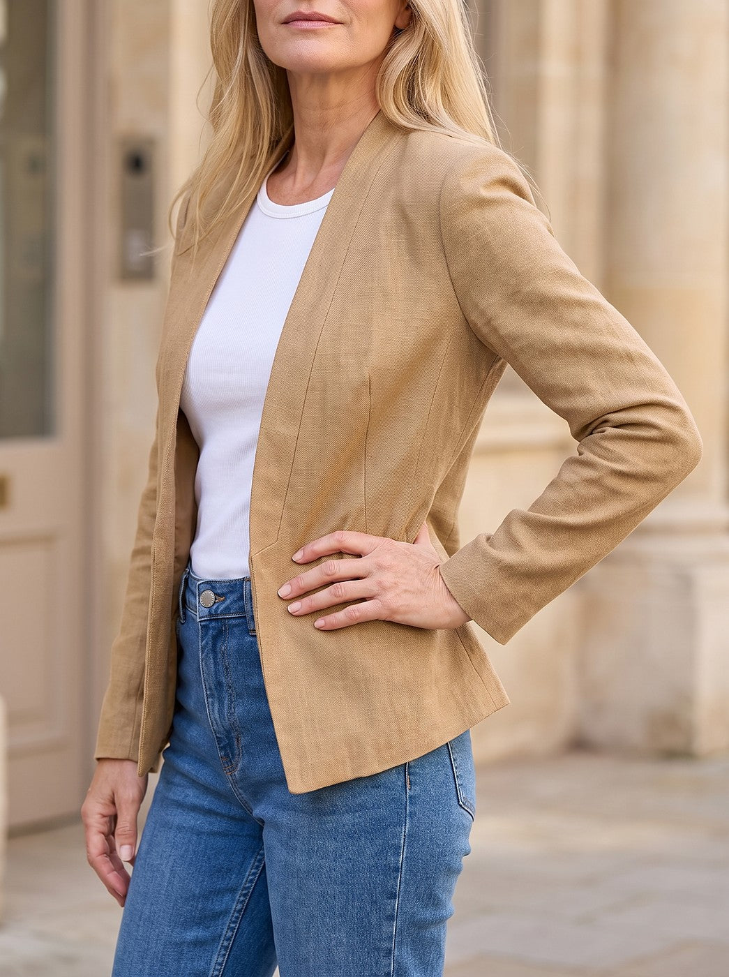 Women's Textured Autumn Blazer Jacket