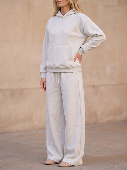 Women's Hoodie and Wide Leg Trousers Set