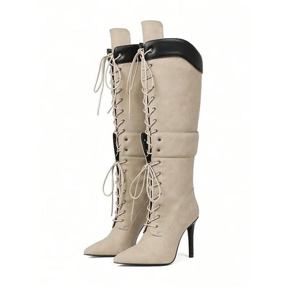 Women's Pointed Stiletto Knee High Boots