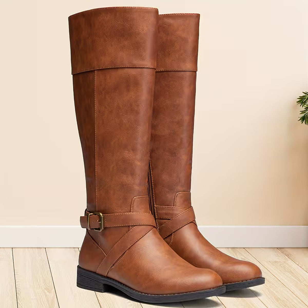 Women's Round Toe Tall Riding Boots
