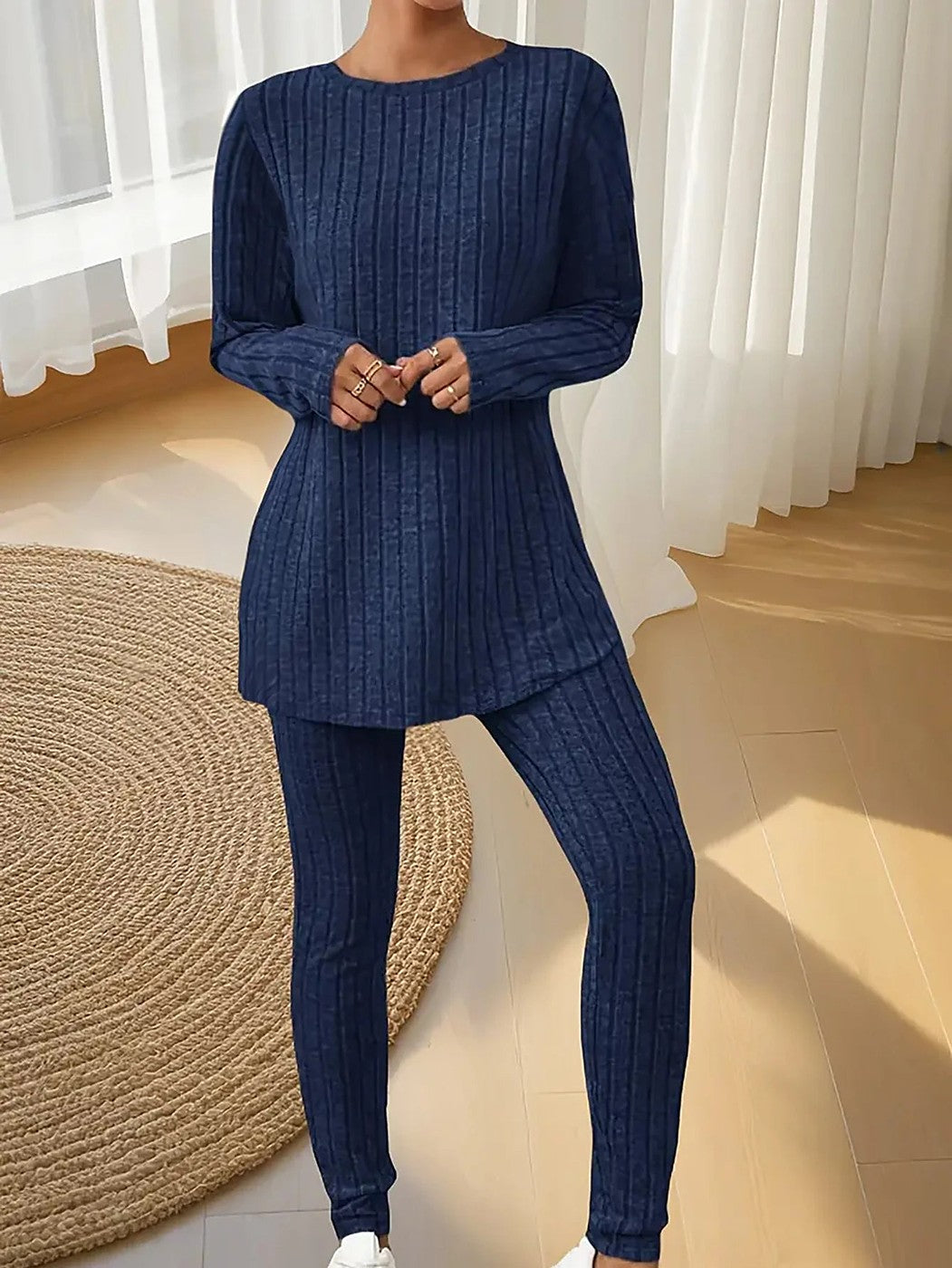 Women's Ribbed Top Legging Co Ord