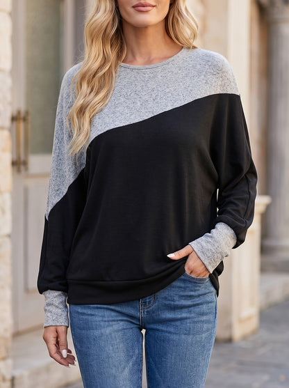 Women's Diagonal Seam Batwing Jersey Top